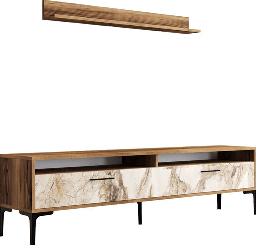 TV jedinica, Istanbul - Walnut, White Marble