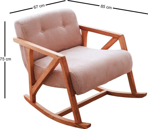 Fotelja Nini Sallanan - ružičasta