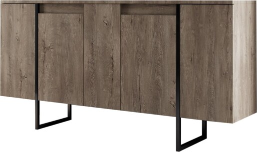 Komoda, Luxe - Walnut, Black