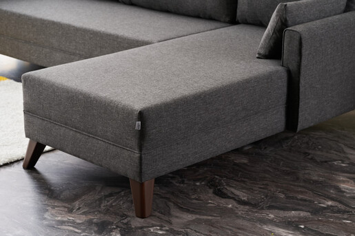 Kutna garnitura, Antracit, Bella Corner Sofa Right - Anthracite