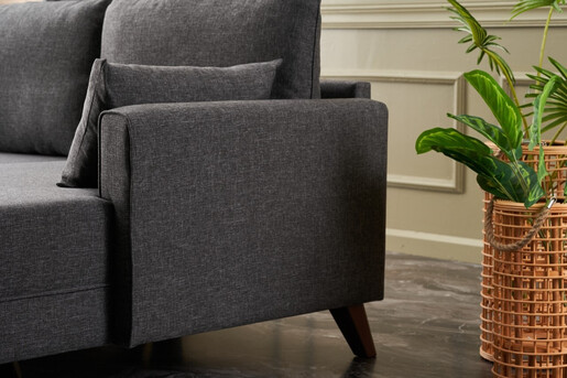Kutna garnitura, Antracit, Bella Corner Sofa Right - Anthracite