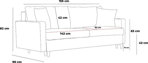 Dvosjed, Krem, Eva - Cream
