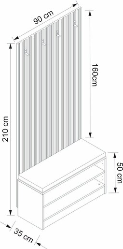 Stalak za hodnik, Noah - 8451