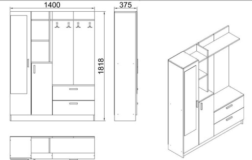 Ormarić, Bijela boja, DD5 - W