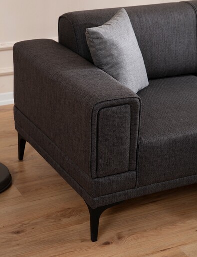 Kutna garnitura na razvlačenje Horizon desni - tamno sivi