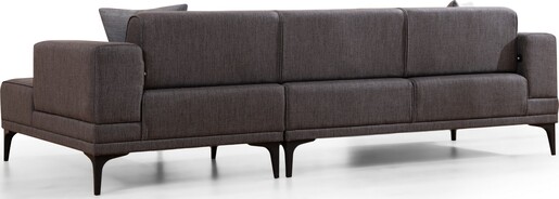 Kutna garnitura na razvlačenje Horizon desni - tamno sivi