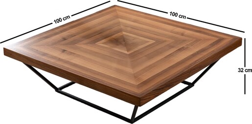 Stolić za kavu CORA, boja oraha