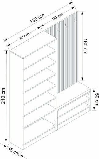 Stalak za hodnik, Noah - 8301