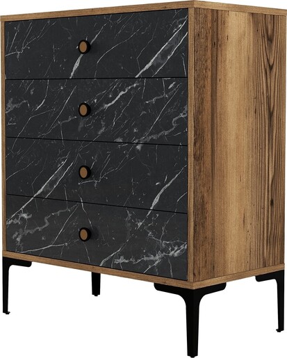 Ormar, Lizbon 541 - Walnut, Black