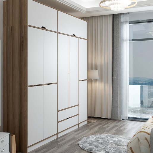 Ormar za odjeću ELINA - 8913, bijela boja, Dore