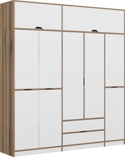 Ormar za odjeću ELINA - 8913, bijela boja, Dore