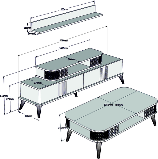 Set namještaja za dnevnu sobu Nancy