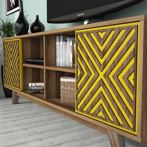 TV jedinica, İnci - Walnut, Yellow
