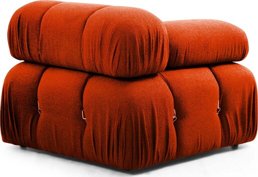 Kutna garnitura Bubble Corner ( L1-O1-1R -Puf) - Tile crvena