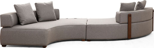 Kutna garnitura GONDOL-5, siva, Gondol-5 (CHL-SAĞ-CHL-SAĞ) - Grey