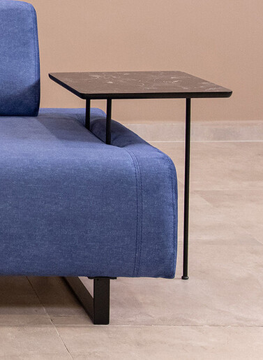 Trosjed na razvlačenje INFINITY plavi, Infinity with Side Table - Blue