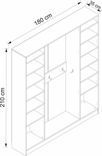 Stalak za hodnik, Noah - 8277
