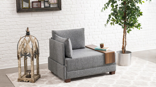 Sofa, Sivo, Fly Armchair Left - Grey
