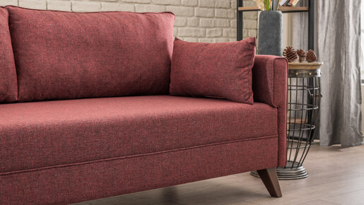 Kutna garnitura, Bordo crvena, Bella Corner Sofa Left 1 - Claret Red