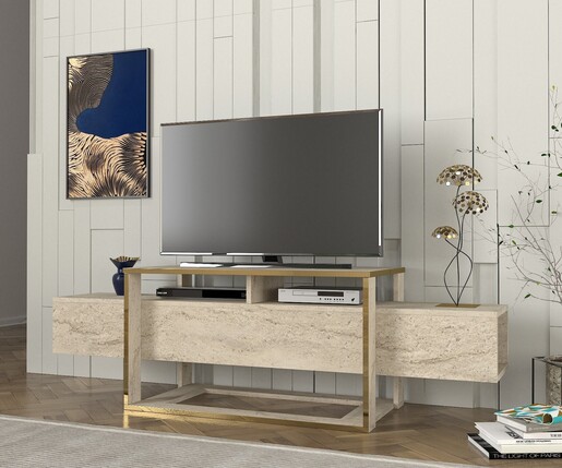 TV stalak BIANCO, boja Travertine