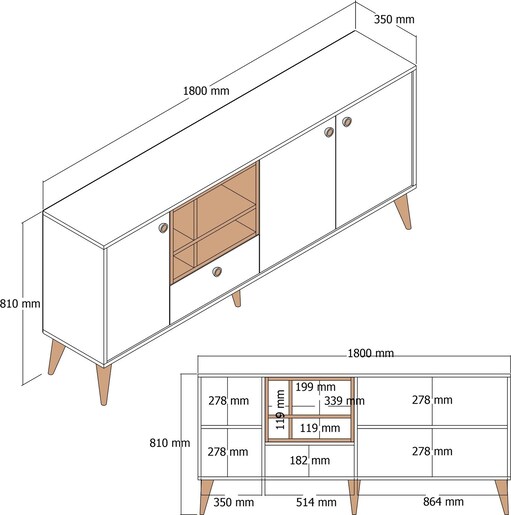 Konzola, Napoli - White Marble