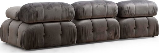 Kutna garnitura, Sivo, Bubble Corner ( L1-O1-1R -Puf) - Grey