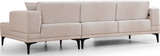 Kutna garnitura na razvlačenje Horizon desni - Ecru