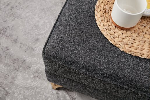 Kutna garnitura, Antracit Zlato, Berlin Right - Anthracite, Gold