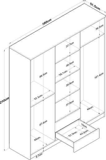 Garderoba, Orah Bijela boja, BA113 - 2337