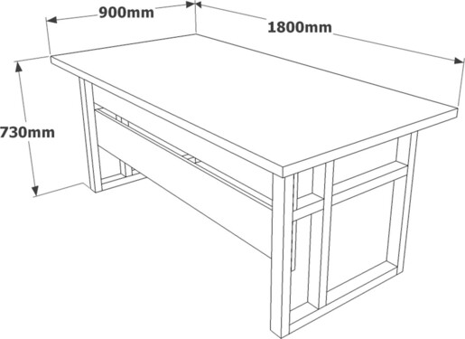 Set uredskog namještaja, Orah Antracit, MN07 - BA