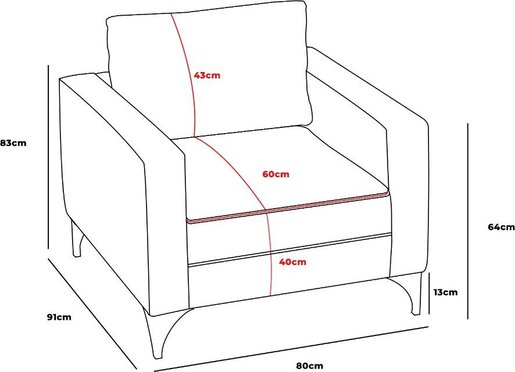 Sofa, Krem Crno, Berlin - Cream, Black