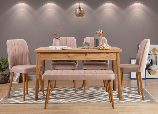 Set stolova i stolica (6 komada), Atlantski bor Kamen, Costa 0900 - 2 A