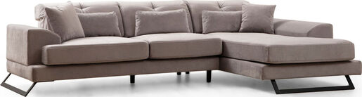 Kutna garnitura, Svijetlo siva, Frido Right (L3+Chl)