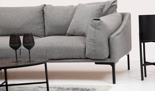 Kutna garnitura LEO, lijeva, siva, Leo Corner Left - Grey