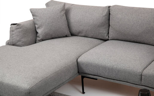 Kutna garnitura LEO, lijeva, siva, Leo Corner Left - Grey