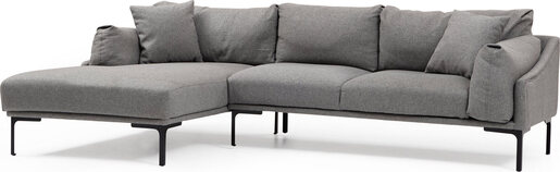 Kutna garnitura LEO, lijeva, siva, Leo Corner Left - Grey