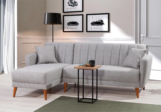 Kutna garnitura, Aqua Corner Left - Grey