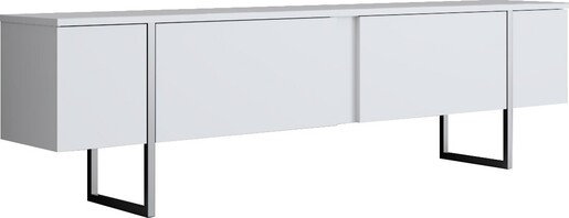 TV jedinica LUXE, bijela boja, srebrna boja