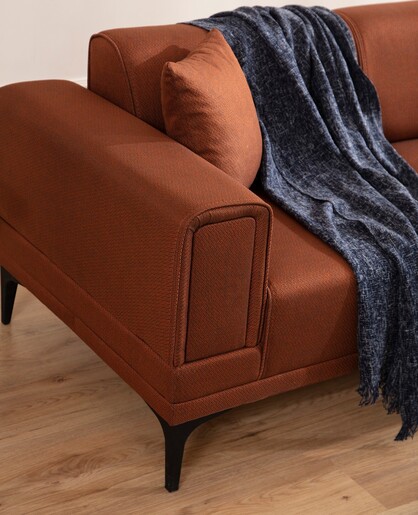 Kutna garnitura na razvlačenje Horizon desni - Tile crvena