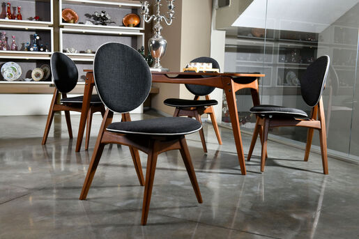 Set stola i stolica (5 komada), Touch Wooden - Anthracite