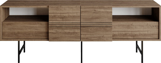 Stalak za televizor, Derin - Walnut, Black