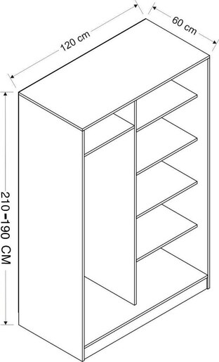 Garderoba, Kale Oak - 2318