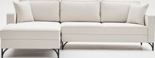 Kutna garnitura, Krem Crno, Berlin Left - Cream, Black