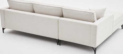 Kutna garnitura, Krem Crno, Berlin Left - Cream, Black