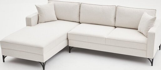 Kutna garnitura, Krem Crno, Berlin Left - Cream, Black