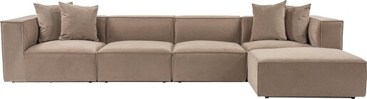 Kutna garnitura Sora (L1-O1-O1-1R-POUFFE ) - Cappucino