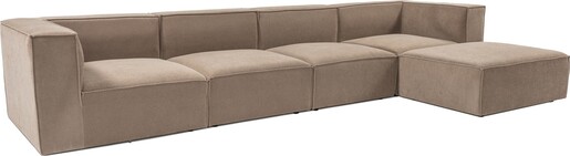 Kutna garnitura Sora (L1-O1-O1-1R-POUFFE ) - Cappucino