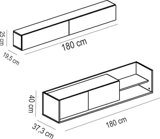 TV jedinica, Kale - Teak, White