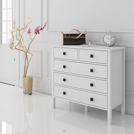 Komoda DYLAN, drveno, bijela boja