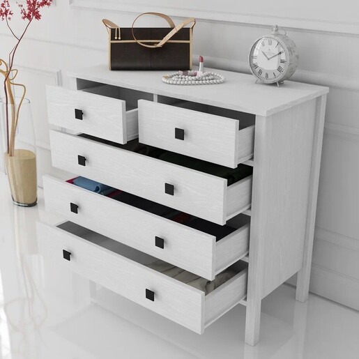 Komoda DYLAN, drveno, bijela boja